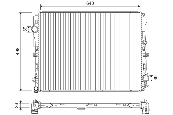 Радиатор охлаждения Mercedes-Benz A0995003303