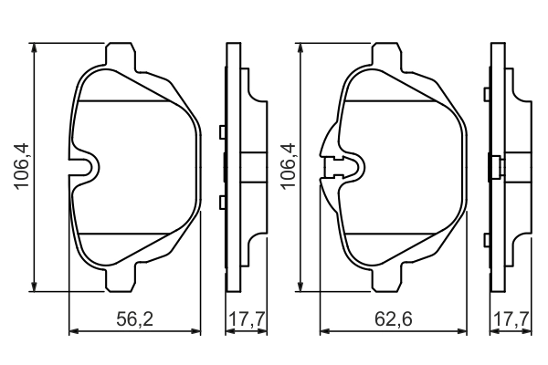 Колодки тормозные задние дисковые к-кт BMW 34216885451