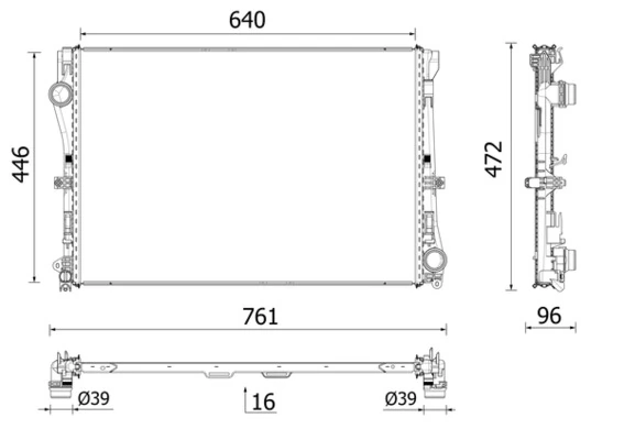 Радиатор основной A0995008000 Mercedes-Benz