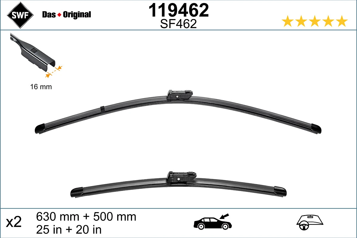 Щетки стеклоочистителя (к-кт) 4M8998002 VAG