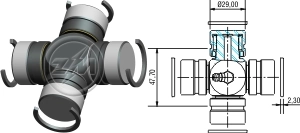 Ступица задняя CD569F2603031002 DI-SOLIK Changan UNI-K