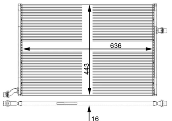 Радиатор охлаждения Mercedes-Benz A0995002003